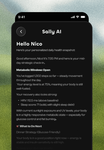 Sally app screenshot